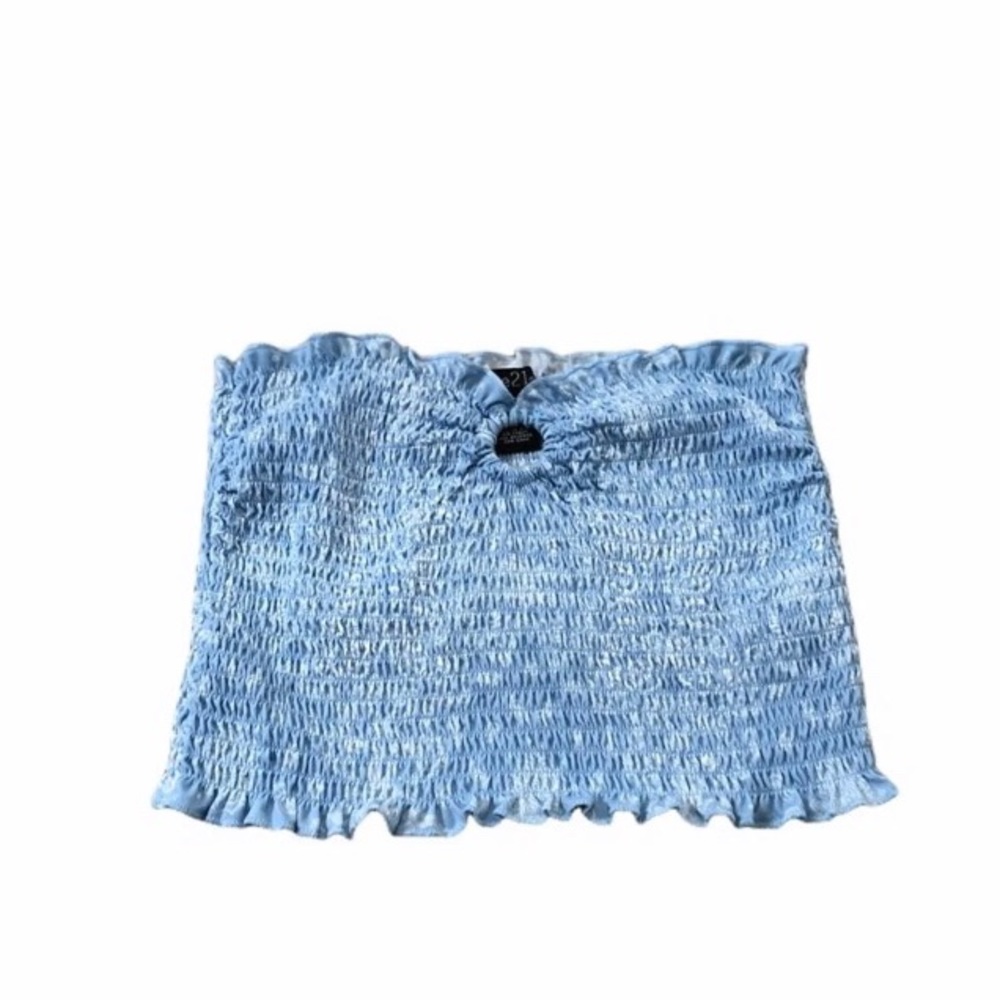 Rue 21 Blue Patterned Tube Top Medium